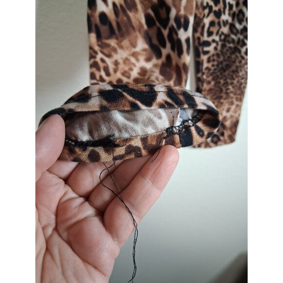 Retro Animal Print Leggings Y2K Casual Toddler Girl Size 4T Brown - Picture 3 of 3